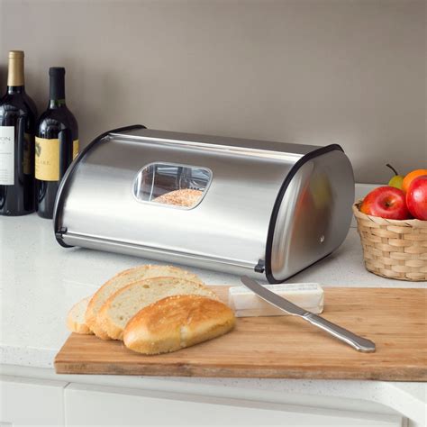 Home Basics Stainless Steel Bread Box, Silver BB44459 